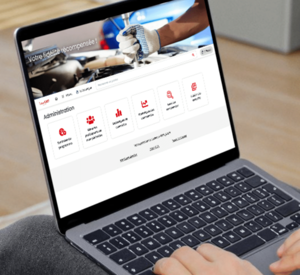 Infinity-bo Aperçu back office coté session Administrateur sur la plateforme de récompense Infinity