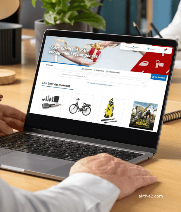 Aperçu boutique cadeau plateforme de récompense Infinity